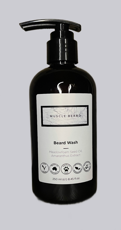 Bearded man with hair.